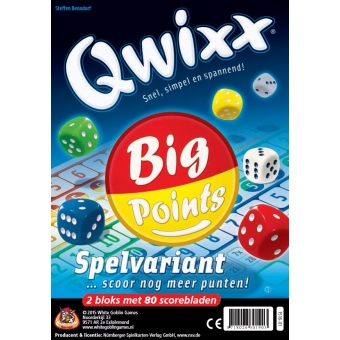 Qwixx - BIG Points (2 Scorebloks + Spelregels)