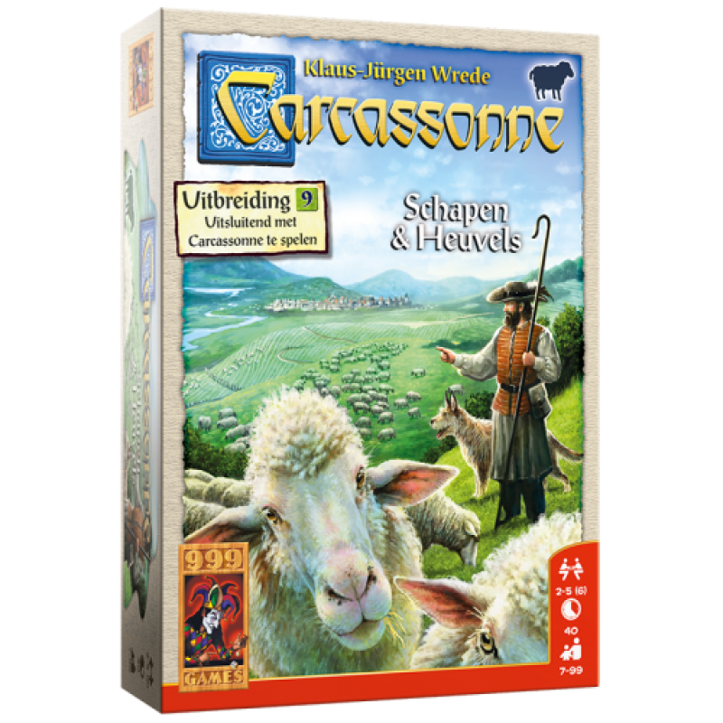 TWEEDEKANS - Carcassonne - Schapen &amp; Heuvels Uitbreiding