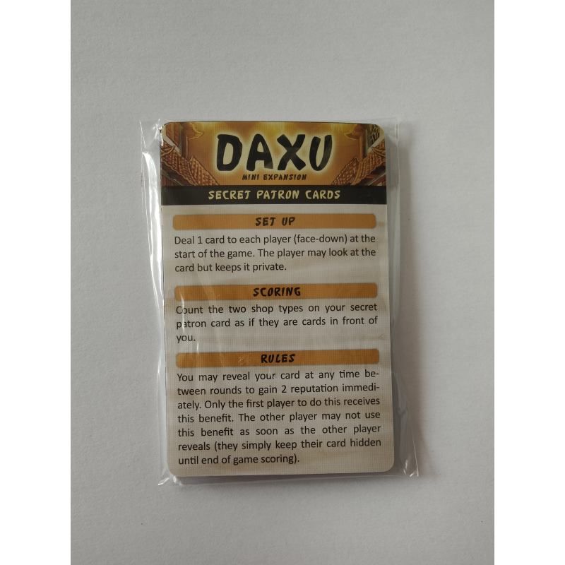 Promo - Daxu Mini Uitbreiding - Secret Patron Cards